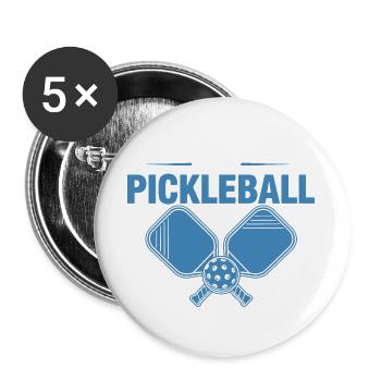 Pickleball, wenn du das lesen kannst, bin ich bei Funny - Buttons groß 56 mm (5er Pack) - Weiß - Vorne