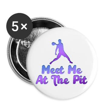 Meet Me At The Pit Basketball Tee - Buttons large 2.2''/56 mm (5-pack) - white - Front
