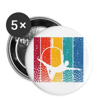 Anneau aérien vintage Aerialist Anneau aérien Lyra Air Ring - Lot de 5 grands badges (56 mm) - blanc - Devant