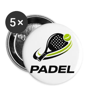 Padel - Buttons large 2.2''/56 mm (5-pack) - white - Front