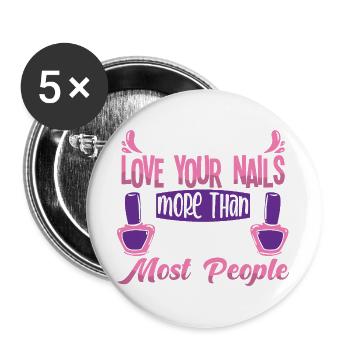 Nail Designer Nail Designer Cosmetics Nail Salon - Buttons large 2.2''/56 mm (5-pack) - white - Front