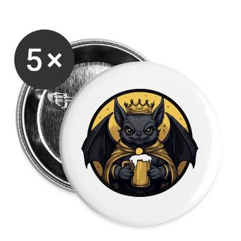 Bat Beer Drôle - Lot de 5 grands badges (56 mm) - blanc - Devant