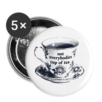 Not Everybodies Cup Of Tea - Buttons large 2.2''/56 mm (5-pack) - white - Front