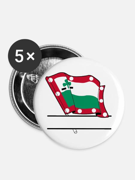 Meppeldag-Flagge – Individuelles Stadtdesign - Buttons groß 56 mm (5er Pack) - Weiß