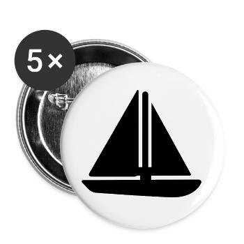 Voile - Lot de 5 grands badges (56 mm) - blanc - Devant