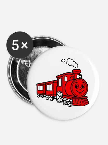 Kinder trainieren - Buttons groß 56 mm (5er Pack) - Weiß