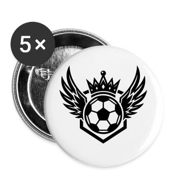 Football Coat of Arms Wings - Buttons large 2.2''/56 mm (5-pack) - white - Front
