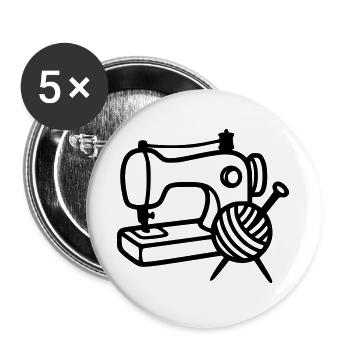 Sewing Machine Wool Knitting Sewing Handmade - Buttons large 2.2''/56 mm (5-pack) - white - Front