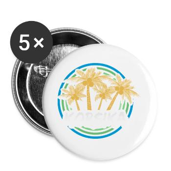 Geschenk für Korsika - Buttons groß 56 mm (5er Pack) - Weiß - Vorne