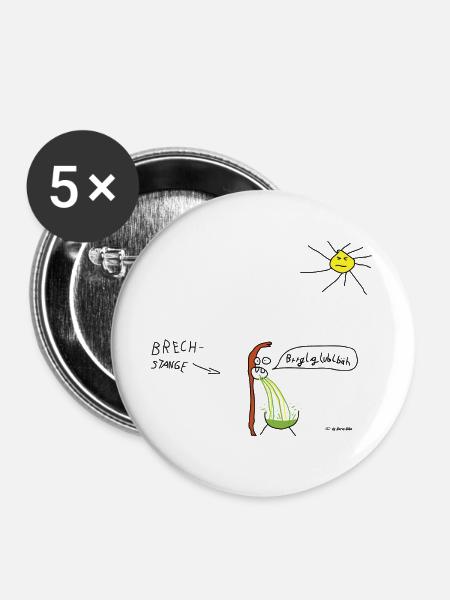 Brechstange - Buttons groß 56 mm (5er Pack) - Weiß