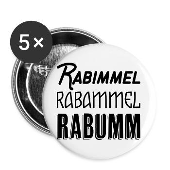 Chemise Rabimmel Rabammel Rabumm - Lot de 5 grands badges (56 mm) - blanc - Devant