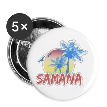 Geschenk für Samana - Buttons groß 56 mm (5er Pack) - Weiß - Vorne