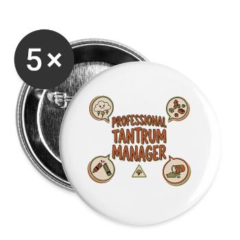 Gestionnaire professionnel de crise - Lot de 5 grands badges (56 mm) - blanc - Devant