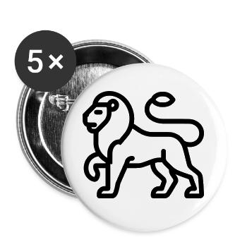 chimere - Lot de 5 grands badges (56 mm) - blanc - Devant
