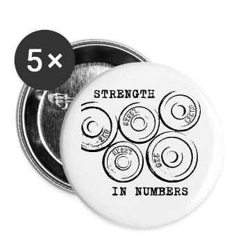 Strength In Numbers Gym - Weight Plates - Buttons large 2.2''/56 mm (5-pack) - white - Front