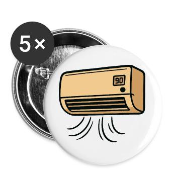 AC retro cartoon with paws - Buttons large 2.2''/56 mm (5-pack) - white - Front