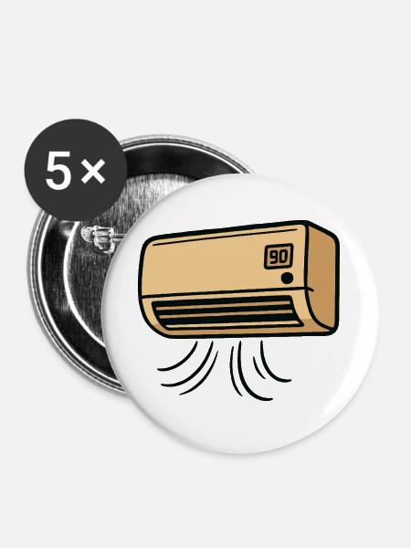AC Retro-Cartoon mit Pfoten - Buttons groß 56 mm (5er Pack) - Weiß