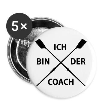 Ruder Coach - Buttons groß 56 mm (5er Pack) - Weiß - Vorne