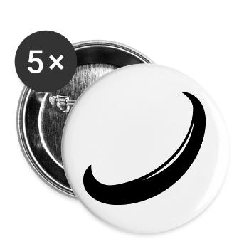 Bumerang - Buttons groß 56 mm (5er Pack) - Weiß - Vorne
