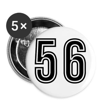 56 Symbole numérique - Lot de 5 grands badges (56 mm) - blanc - Devant
