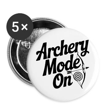 Archery Mode On - Buttons large 2.2''/56 mm (5-pack) - white - Front