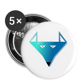 Polarwolf - Buttons groß 56 mm (5er Pack) - Weiß - Vorne