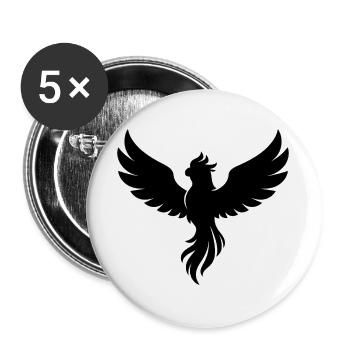 Phoenix - Buttons groß 56 mm (5er Pack) - Weiß - Vorne