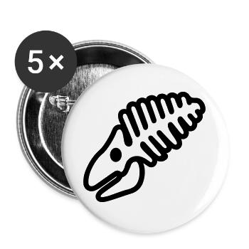 Fossil - Buttons groß 56 mm (5er Pack) - Weiß - Vorne