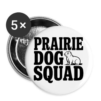 Präriehundetrupp - Buttons groß 56 mm (5er Pack) - Weiß - Vorne