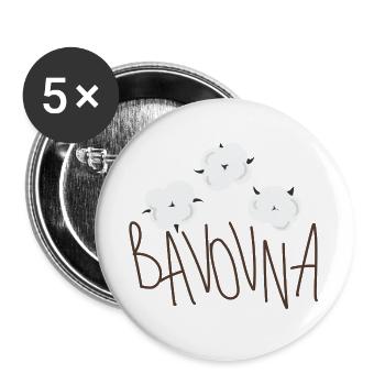 Bavovna - Cotton - Buttons large 2.2''/56 mm (5-pack) - white - Front