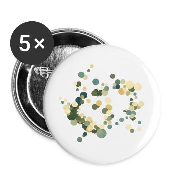 Kreis-Konfetti Farbkonzert - Buttons groß 56 mm (5er Pack) - Weiß - Vorne