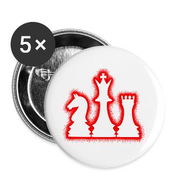 Chess Set Kids Chess Pieces Men Chess - Buttons large 2.2''/56 mm (5-pack) - white - Front