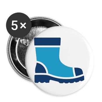 Safety Work Boot Protection Icon - Buttons large 2.2''/56 mm (5-pack) - white - Front