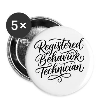 Registered Behavioral Technician (RBT) for Women - Buttons large 2.2''/56 mm (5-pack) - white - Front