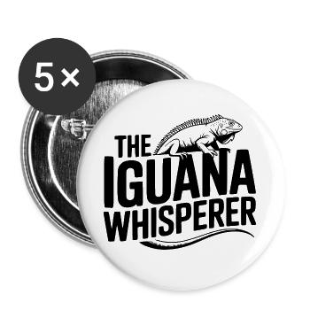 Le Murmureur d’Iguanes - Lot de 5 grands badges (56 mm) - blanc - Devant