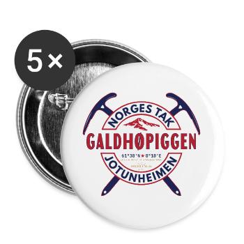 Galdhøpiggen Norway – European Heritage Series - Buttons large 2.2''/56 mm (5-pack) - white - Front