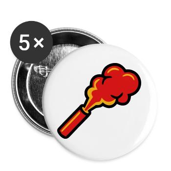 Bengal Fire Pyro Smoke Icon - Buttons large 2.2''/56 mm (5-pack) - white - Front