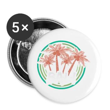 Geschenk für Bali - Buttons groß 56 mm (5er Pack) - Weiß - Vorne