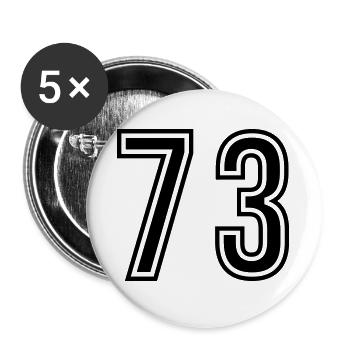 73 Zahl symbol - Buttons groß 56 mm (5er Pack) - Weiß - Vorne