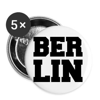 Berlin - Buttons groß 56 mm (5er Pack) - Weiß - Vorne