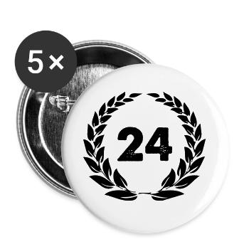 kranz_24 - Buttons groß 56 mm (5er Pack) - Weiß - Vorne