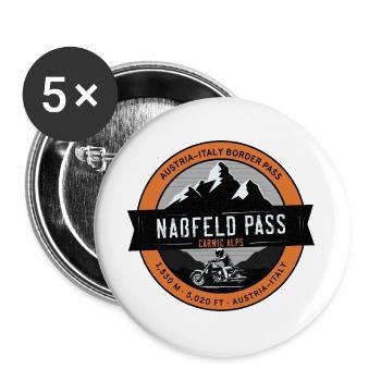 Nassfeldpass Naßfeld Karnische Alpen Österreich - Buttons groß 56 mm (5er Pack) - Weiß - Vorne