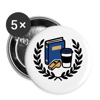 Grad Class Abschluss Logo - Buttons groß 56 mm (5er Pack) - Weiß - Vorne