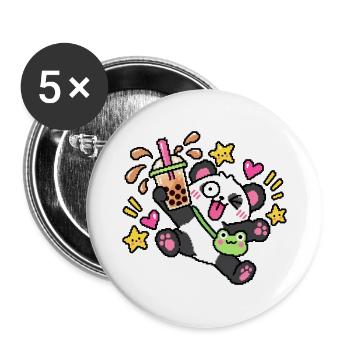 BB Panda - Buttons groß 56 mm (5er Pack) - Weiß - Vorne