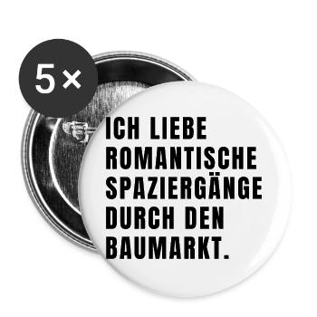 Geschenk für Heimwerker witzig - Buttons groß 56 mm (5er Pack) - Weiß - Vorne