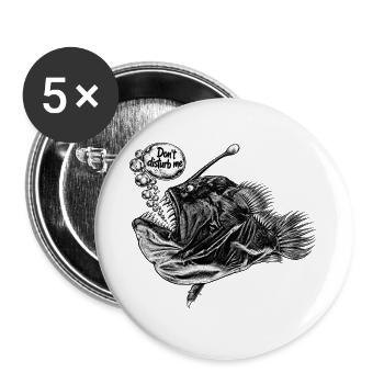 "Don't disturb me" - Buttons groß 56 mm (5er Pack) - Weiß - Vorne