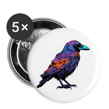 Neonrabe Pracht - Buttons groß 56 mm (5er Pack) - Weiß - Vorne