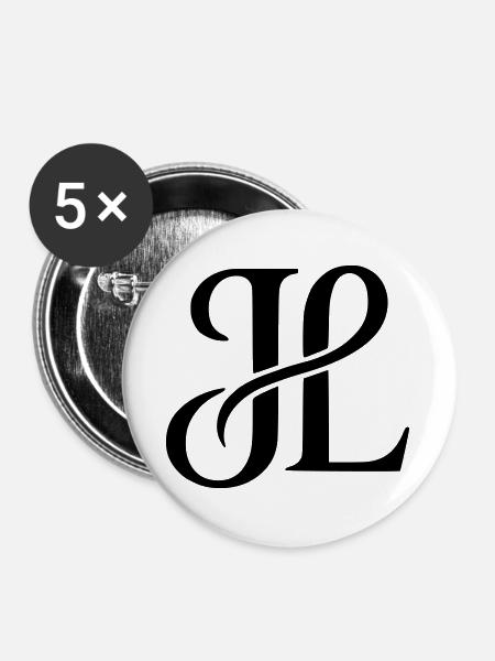 JL Signature Monogram Sweater - Buttons groß 56 mm (5er Pack) - Weiß