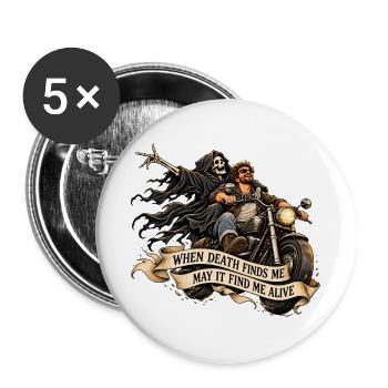 May death find me alive - Buttons groß 56 mm (5er Pack) - Weiß - Vorne