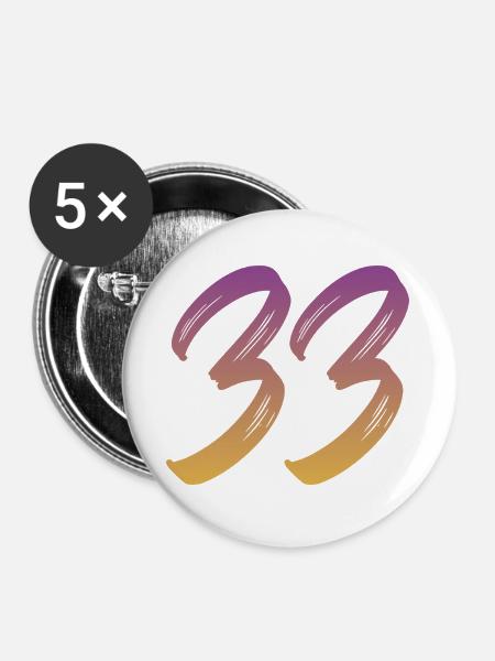 33 - Buttons groß 56 mm (5er Pack) - Weiß